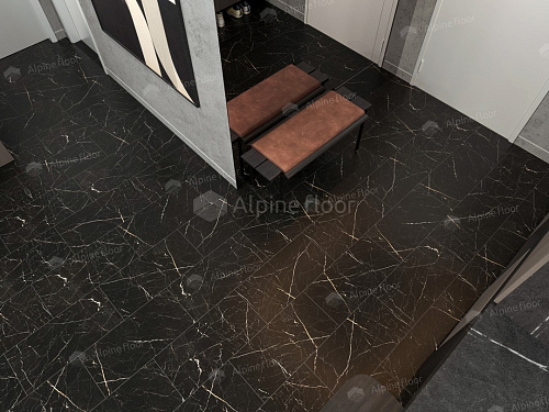 Замковая кварцвиниловая плитка Alpine Floor, STONE - Неро ЕСО 4-27