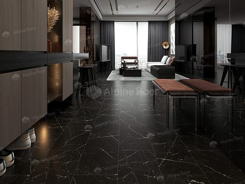 Замковая кварцвиниловая плитка Alpine Floor, STONE - Неро ЕСО 4-27