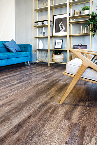 Клеевая кварцвиниловая плитка Alpine Floor, ULTRA - Дуб Миндаль ЕСО 5-7