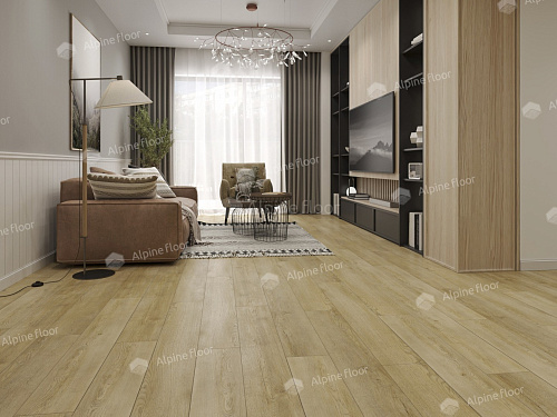 Клеевая кварцвиниловая плитка Alpine Floor, EASY LINE - Дуб старинный ЕСО 3-33