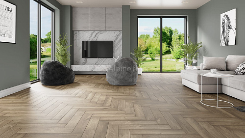 Замковая кварцвиниловая плитка Alpine Floor, FLOOR PARQUET LIGHT ECO 13-5 ДУБ НАТУРАЛЬНЫЙ ОТБЕЛЕННЫЙ