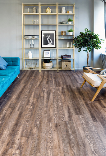 Клеевая кварцвиниловая плитка Alpine Floor, ULTRA - Дуб Миндаль ЕСО 5-7