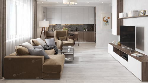 Замковая кварцвиниловая плитка Alpine Floor, Дуб морская пена ABA ECO 7-21