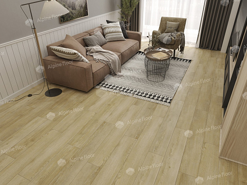Клеевая кварцвиниловая плитка Alpine Floor, EASY LINE - Дуб старинный ЕСО 3-33