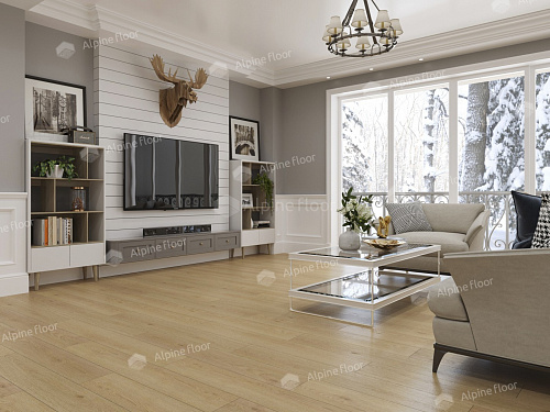 Клеевая кварцвиниловая плитка Alpine Floor, EASY LINE - Дуб Марципановый ЕСО 3-37