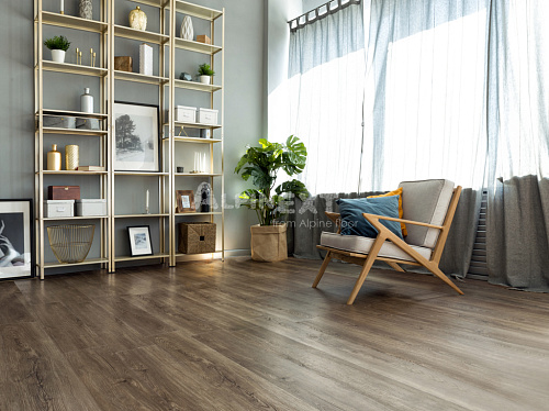 Замковая кварцвиниловая плитка Alpine Floor, SEQUOIA - Секвойя Темная ЕСО 6-12
