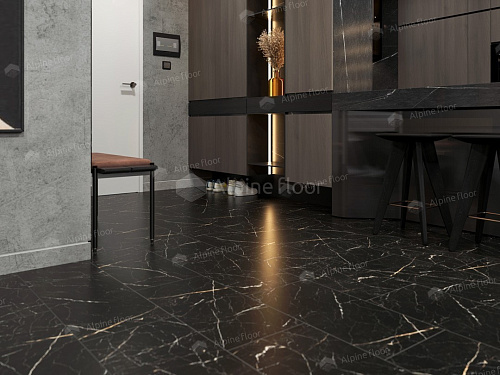Замковая кварцвиниловая плитка Alpine Floor, STONE - Неро ЕСО 4-27