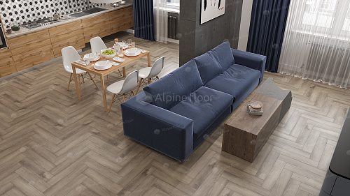 Клеевая кварцвиниловая плитка Alpine Floor, Дуб Исида ECO 16-15